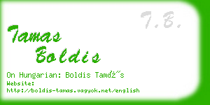 tamas boldis business card